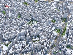 Sao Paulo downtown city brazil 30km Modelo 3D