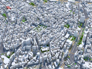 Sao Paulo downtown city brazil 30km 3D Model
