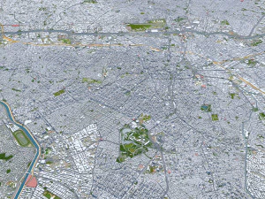 Sao Paulo downtown city brazil 30km 3D Model