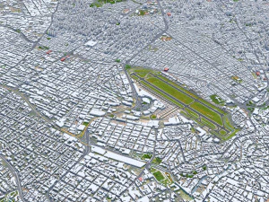 Sao Paulo downtown city brazil 30km 3D Model
