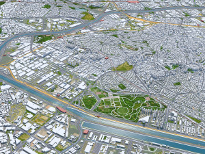 Sao Paulo downtown city brazil 30km Modelo 3D