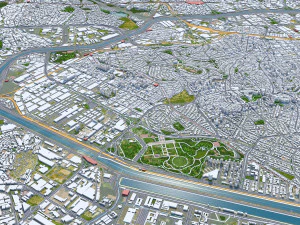 Sao Paulo downtown city brazil 30km 3D Model