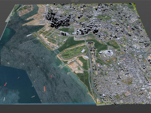 Singapore downtown city Modelo 3D