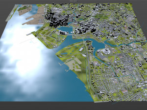 Singapore downtown city Modelo 3D