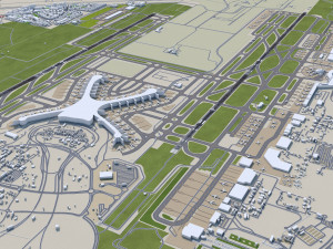 Abu Dhabi Airport 15km Modelo 3D