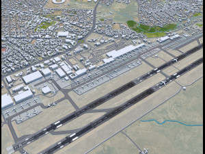 Addis Ababa Bole Airport 10km 3D Model