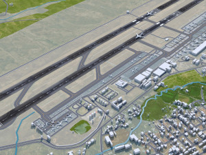 Addis Ababa Bole Airport 10km 3D Model