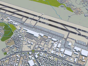 Addis Ababa Bole Airport 10km 3D Model