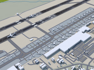 Addis Ababa Bole Airport 10km 3D Model