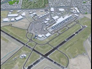 Adelaide Airport 10km 3D Model