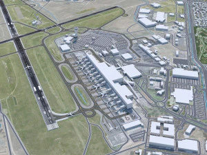 Adelaide Airport 10km 3D Model