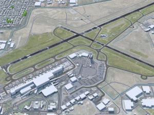 Adelaide Airport 10km 3D Model