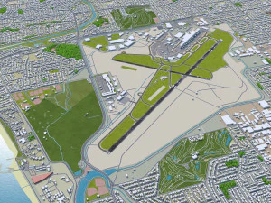Adelaide Airport 10km 3D Model