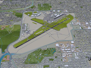Adelaide Airport 10km 3D Model