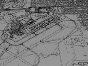 Adelaide Airport 10km 3D Model