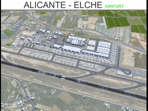 Alicante - Elche Airport 10km 3D Model