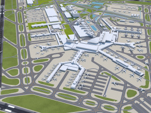 Amsterdam Airport 20km Modèle 3D