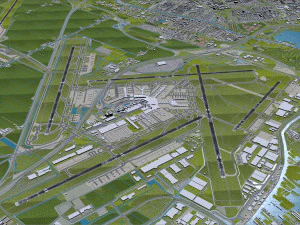 Amsterdam Airport 20km 3D Model