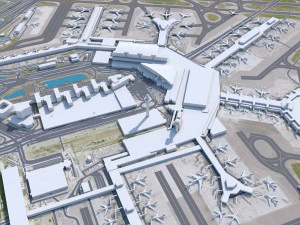 Amsterdam Airport 20km 3D Model