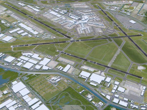 Amsterdam Airport 20km 3D Model