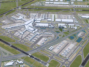 Amsterdam Airport 20km 3D Model