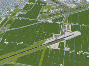 Amsterdam Airport 20km 3D Model