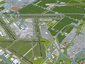 Amsterdam Airport 20km Modèle 3D