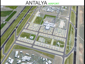 Antalya Airport 15km 3D Model