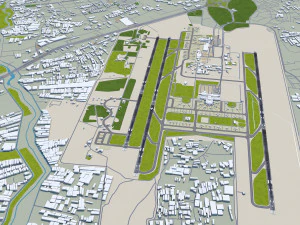 Antalya Airport 15km 3D Model
