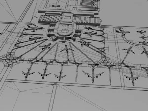 Antalya Airport 15km 3D Model