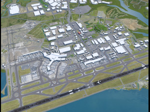 Auckland Airport 10km Modelo 3D