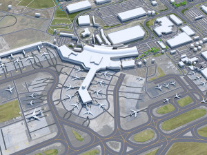 Auckland Airport 10km Modelo 3D