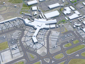 Aeroporto de Auckland 10 km Modelo 3D