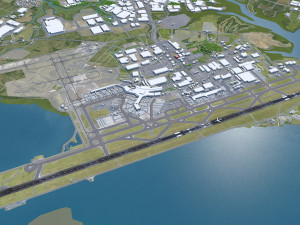 Auckland Airport 10km Modelo 3D