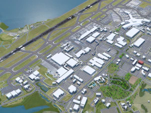 Aeroporto de Auckland 10 km Modelo 3D