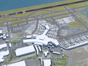 Aeroporto de Auckland 10 km Modelo 3D