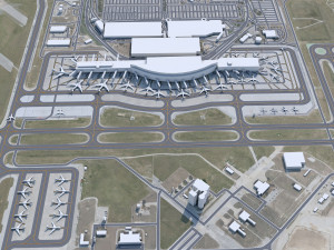Austin - Bergstrom Airport 8km Model 3D