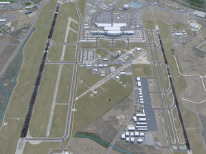 Austin - Bergstrom Airport 8km Model 3D