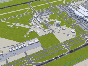 Austin - Bergstrom Airport 8km 3D Model