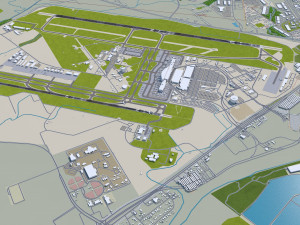 Austin - Bergstrom Airport 8km Model 3D