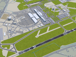 Austin - Bergstrom Airport 8km Model 3D
