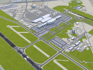 Austin - Bergstrom Airport 8km 3D Model