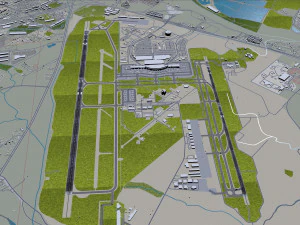 Austin - Bergstrom Airport 8km 3D Model