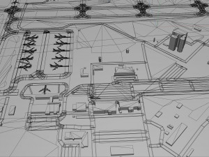 Austin - Bergstrom Airport 8km Model 3D