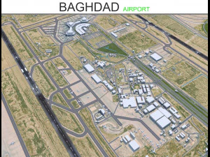 Aeroporto de Bagd&aacute; 15 km Modelo 3D