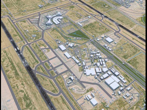 Baghdad Airport 15km 3D Model