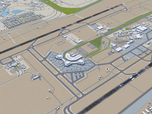 Baghdad Airport 15km 3D Model