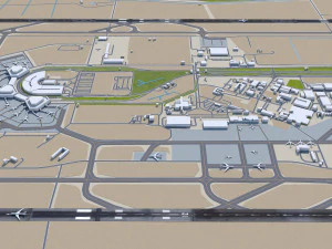 Baghdad Airport 15km 3D Model