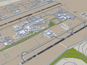 Baghdad Airport 15km 3D Model