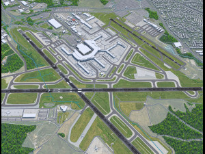 Baltimore Washington International Thurgood Marshall Airport 10km 3D Модель
